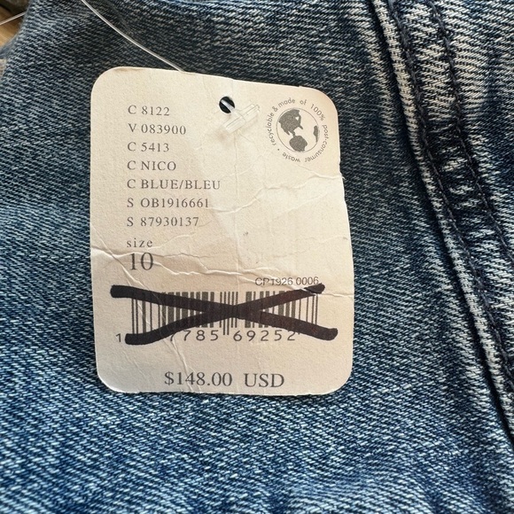 NWT Free People We The Free CRVY Femme Fatale One Piece Jumpsuit Denim Jean 10 - Picture 6 of 15